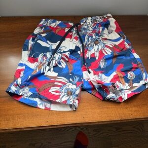 Moncler Floral Board Shorts - Red, Blue, White
